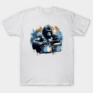 Gorilla playing drums T-Shirt